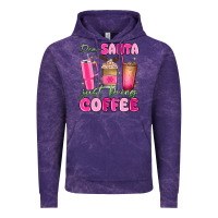 Cloud Purple dear santa just bring coffee Vintage Hoodie - MaliasSmallBusiness