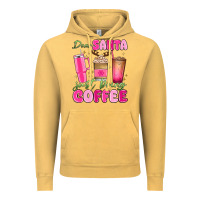 Vintage Mustard dear santa just bring coffee Vintage Hoodie - MaliasSmallBusiness