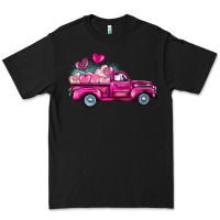 Black valentine's day pink truck Premium Tee - BarkalooDesign