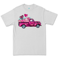Dove Grey valentine's day pink truck Premium Tee - BarkalooDesign