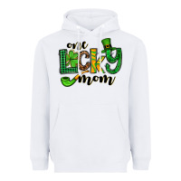 White One lucky mom St. Patrick's Heavyweight Hoodie - OliviaCreatesArt