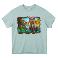 Arona mama bear sees all with sunflowers Heavy Core Tee - Artiststas
