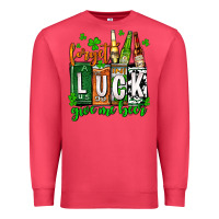 St. Patrick's Forget Luck Give Me Beer Premium Sweatshirt | Teevron