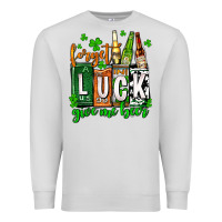Dove Grey St. Patrick's Forget luck give me beer Premium Sweatshirt - OliviaCreatesArt