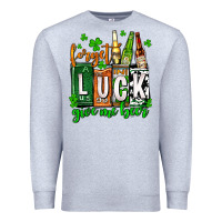 Heather Grey St. Patrick's Forget luck give me beer Premium Sweatshirt - OliviaCreatesArt