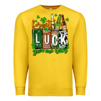 Lemon St. Patrick's Forget luck give me beer Premium Sweatshirt - OliviaCreatesArt