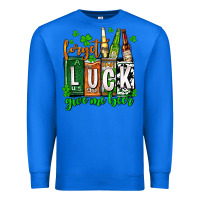 True Royal St. Patrick's Forget luck give me beer Premium Sweatshirt - OliviaCreatesArt