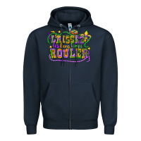 Navy laissez les bons temps router Zipper Hoodie - CowGirlArtShop