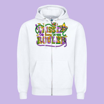 Laissez Les Bons Temps Router Zipper Hoodie Designed By Cowgirlartshop