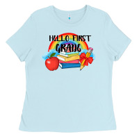 Back To School Hello First Grade 3200x2400 Ladies Tee | Teevron