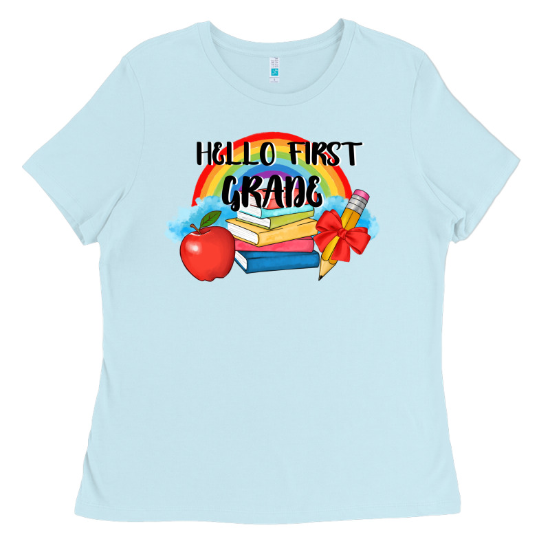 Back To School Hello First Grade 3200x2400 Ladies Tee by AdoDesignShop | Teevron