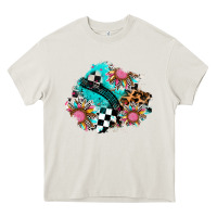 Cream race sunflower patches Heavy Core Tee - AdoDesignShop