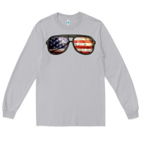 Moon Dust amerıcan flag glasses Long Sleeve Tee - BarkalooDesign