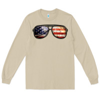 Mushroom amerıcan flag glasses Long Sleeve Tee - BarkalooDesign
