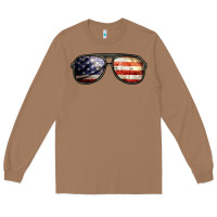 Toasted Coconut amerıcan flag glasses Long Sleeve Tee - BarkalooDesign