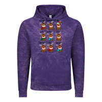Cloud Purple christmas reindeers Vintage Hoodie - MaliasSmallBusiness