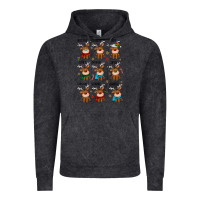 Vintage Black christmas reindeers Vintage Hoodie - MaliasSmallBusiness