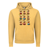 Vintage Mustard christmas reindeers Vintage Hoodie - MaliasSmallBusiness