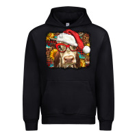 Black Christmas Cow Urban Hoodie - LillyAllenDesigns