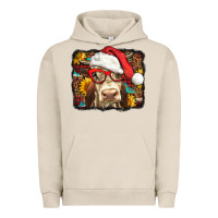 Pigment French Oak Christmas Cow Urban Hoodie - LillyAllenDesigns