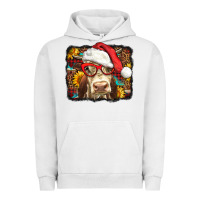 Pigment Lunar Rock Christmas Cow Urban Hoodie - LillyAllenDesigns