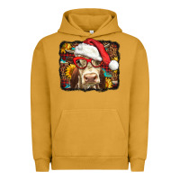 Pigment Peanut Butter Christmas Cow Urban Hoodie - LillyAllenDesigns