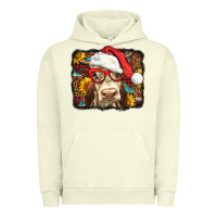 Pigment Pistachio Christmas Cow Urban Hoodie - LillyAllenDesigns