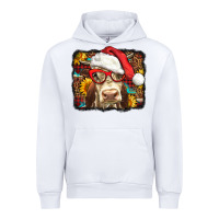 White Christmas Cow Urban Hoodie - LillyAllenDesigns
