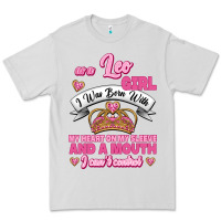 Dove Grey As A Leo Girl I Was Born With My Heart On My Sleeve And A Mouth Premium Tee - Jasminsmagicworld