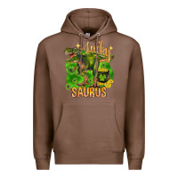 Chestnut St. Patrick's day lucky Saurus Premium Hoodie - HowdyJamesFarm