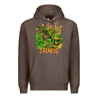Coffee St. Patrick's day lucky Saurus Premium Hoodie - HowdyJamesFarm