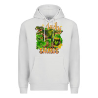 Dove Grey St. Patrick's day lucky Saurus Premium Hoodie - HowdyJamesFarm