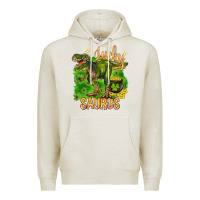 Oatmeal Heather St. Patrick's day lucky Saurus Premium Hoodie - HowdyJamesFarm