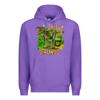 Purple St. Patrick's day lucky Saurus Premium Hoodie - HowdyJamesFarm