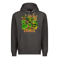 Smoke St. Patrick's day lucky Saurus Premium Hoodie - HowdyJamesFarm