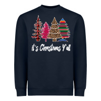 Navy Merry Christmas Pine Tree Heavyweight Sweatshirt - Bettercallsaul