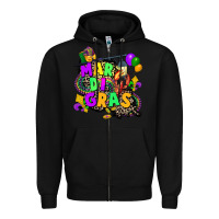 Black louisiana map mardi gras Zipper Hoodie - CowGirlArtShop