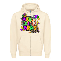 Sandshell louisiana map mardi gras Zipper Hoodie - CowGirlArtShop