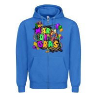True Royal louisiana map mardi gras Zipper Hoodie - CowGirlArtShop