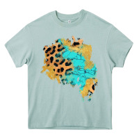 Arona glitter leopard turquoise patch Heavy Core Tee - AdoDesignShop