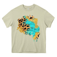Mossy glitter leopard turquoise patch Heavy Core Tee - AdoDesignShop