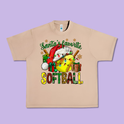 Santa's Favorite Softball Bbs Urban Heavy Tee Designed By Bundleandbundleshop