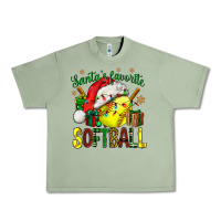 Oil Green santa's favorite softball bbs Urban Heavy Tee - BundleAndBundleShop