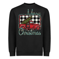 Black Merry Christmas Truck Heavyweight Sweatshirt - Bettercallsaul