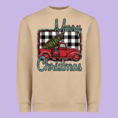 Merry Christmas Truck Heavyweight Sweatshirt Designed By Bettercallsaul