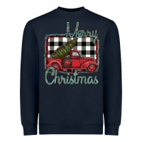 Navy Merry Christmas Truck Heavyweight Sweatshirt - Bettercallsaul