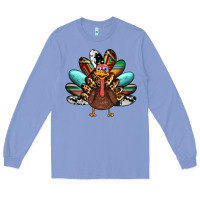 Colony Blue thanksgiving turkey Long Sleeve Tee - RanaPortraitStore