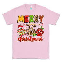 Bubblegum Pink merry christmas paws Classic Tee - MaliasSmallBusiness