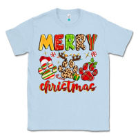 Dusty Blue merry christmas paws Classic Tee - MaliasSmallBusiness