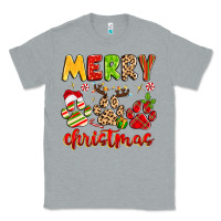 Heather Grey merry christmas paws Classic Tee - MaliasSmallBusiness